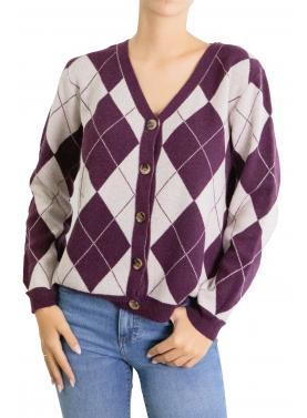 Cardigan fantasia scollo a V 